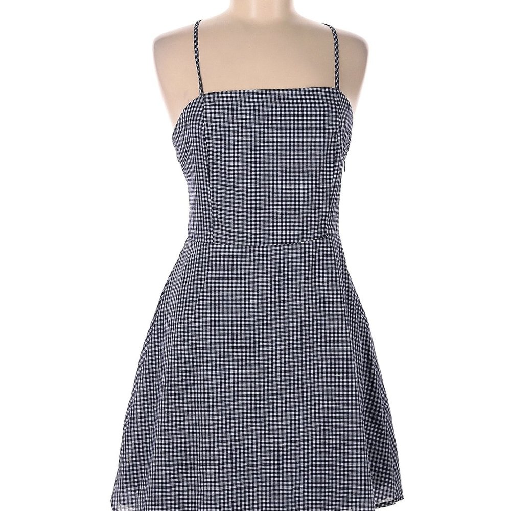 Listicle Black and White Gingham Sundress